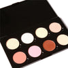 Image of Big 8 Colors DIY Design Face Bronzer Pressed Blush Platter with Highlighter