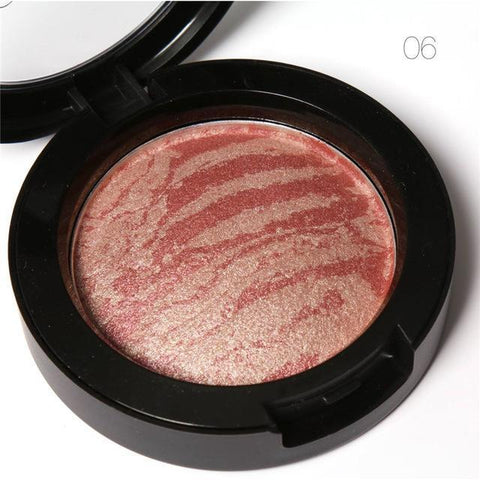 6 Colors Makeup Baked Bronzer Blusher With Brush