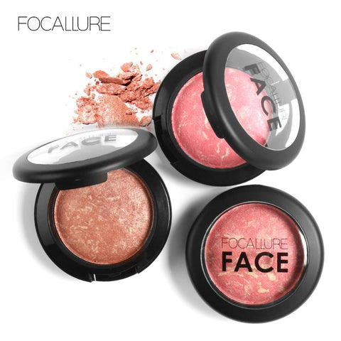 6 Colors Makeup Baked Bronzer Blusher With Brush