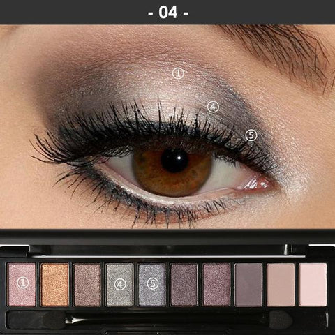 10Pcs Natural Eye Makeup Light Eye Shadow Palette Set